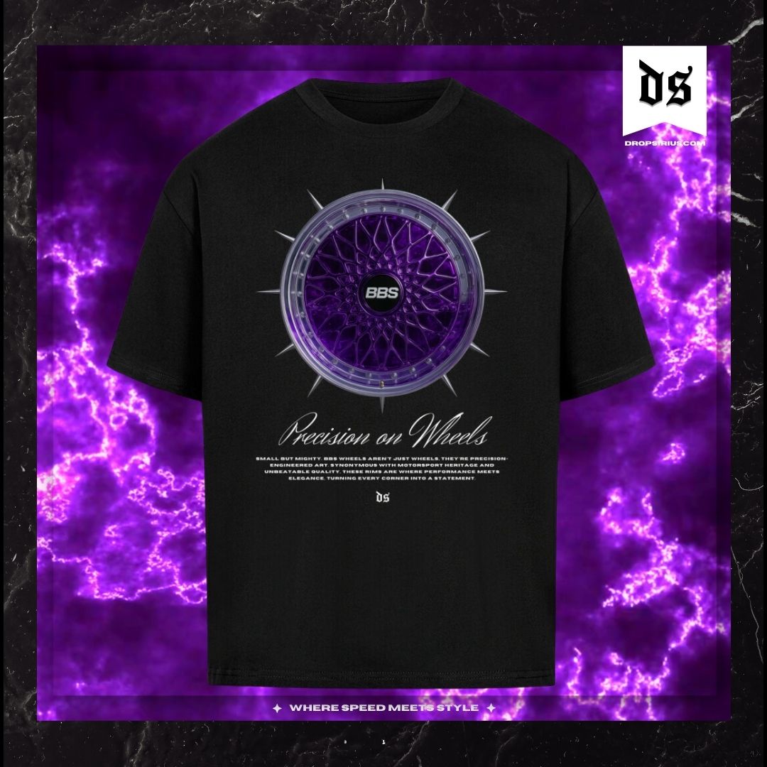 BBS Precision on Wheels T-Shirt Schwarz | Motorsport Streetwear