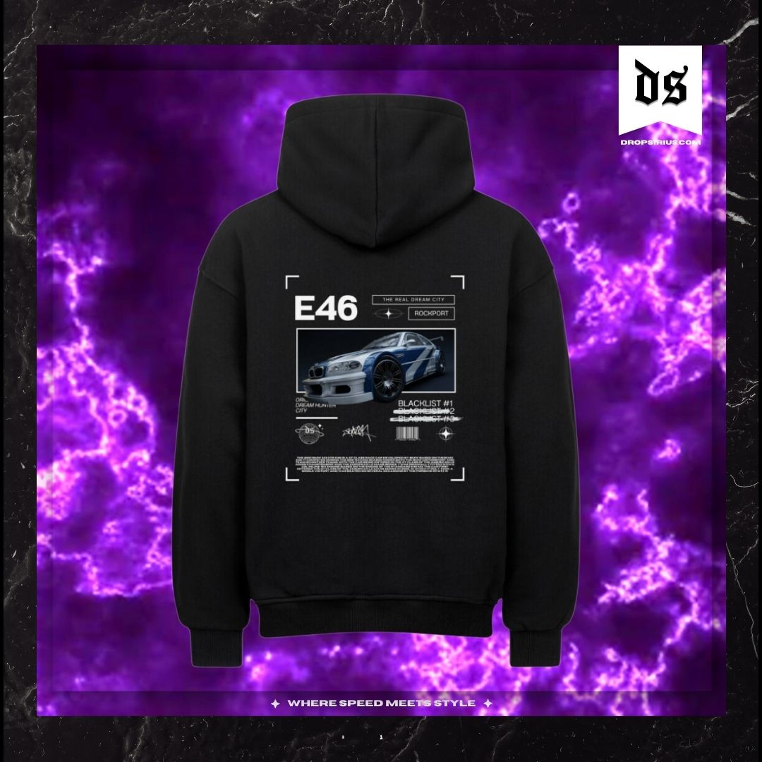 E46 BMW Blacklist Hoodie (Backprint) – Street Racing Legende