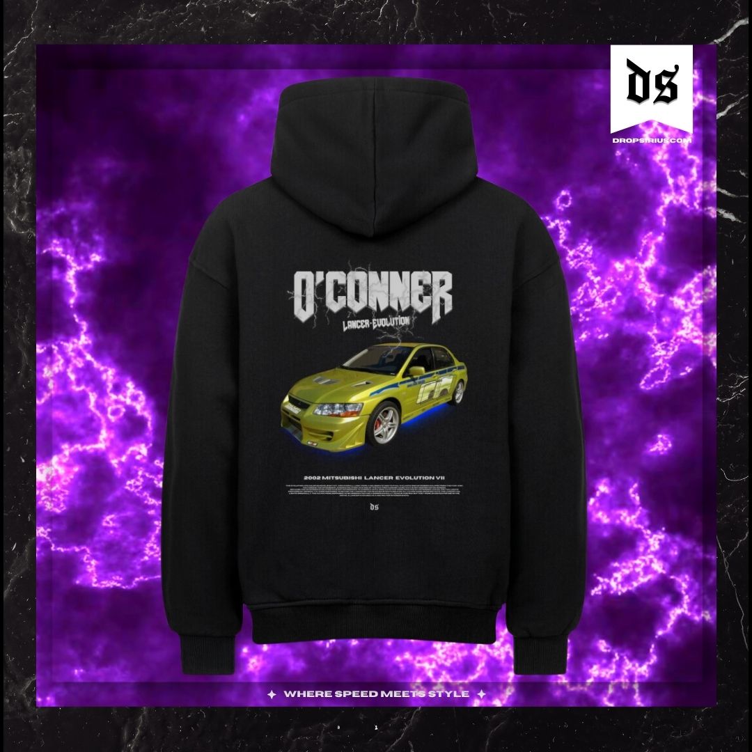O'Conner Mitsubishi Evo VII Hoodie | Fast & Furious Backprint Design